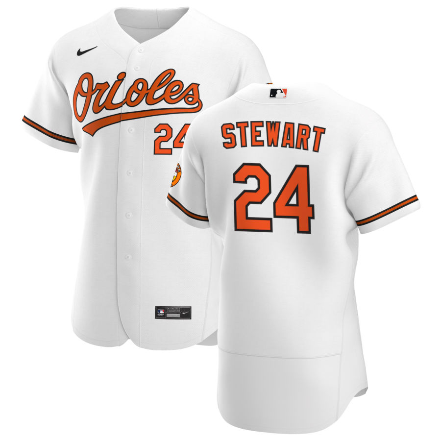Baltimore Orioles #24 DJ Stewart Men Nike White Home 2020 Authentic Player MLB Jersey->baltimore orioles->MLB Jersey